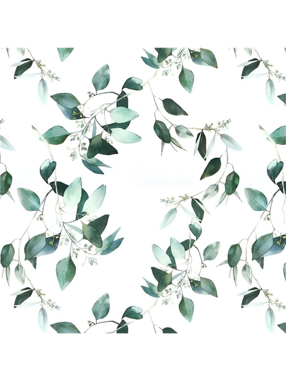 Floral Wallpaper Peel and Stick Wallpaper Green Contact Paper 17.7inch x 118.1''